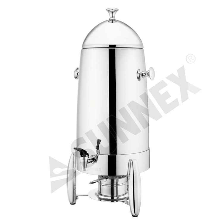 Dispensador de café de acero inoxidable de 11,4 litros con soporte de combustible