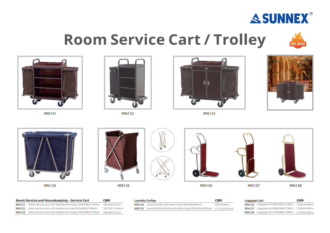 Novedades SUNNEX: Carro Room Service / Trolley