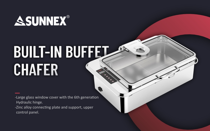 Nuevo artículo SUNNEX: Chafer para buffet incorporado