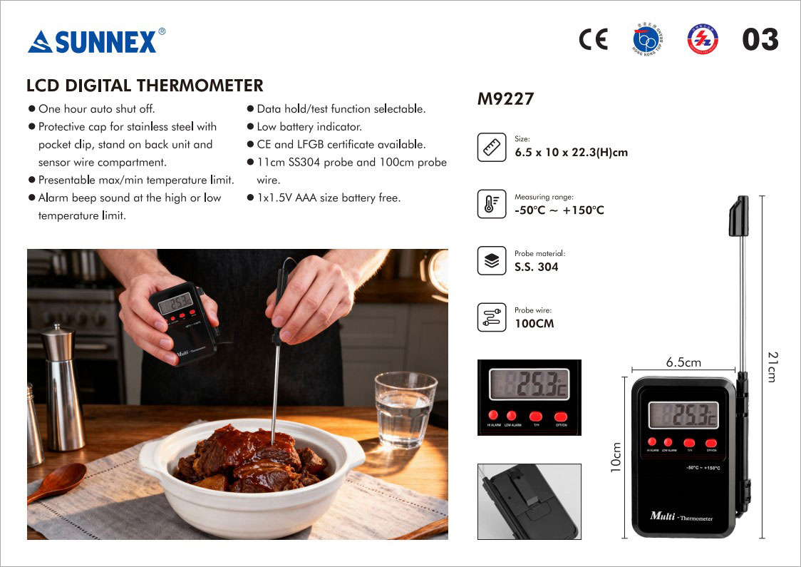Termómetro digital LCD SUNNEX