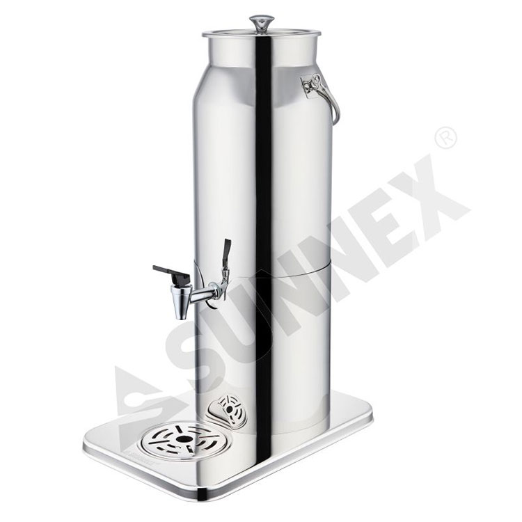 Dispensador de bebidas de acero inoxidable de 5 litros con tubo de hielo