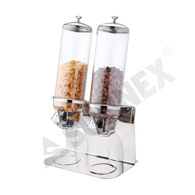 Dispensadores de cereales de base de acero inoxidable con contenedores de PC