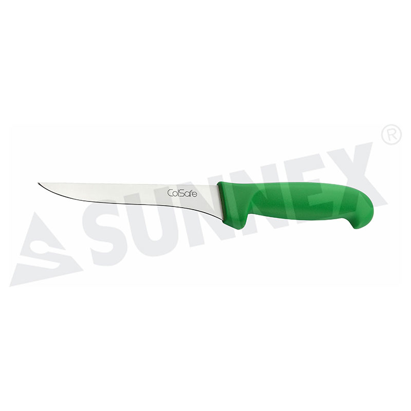 Cuchillo deshuesador de acero inoxidable con mango verde